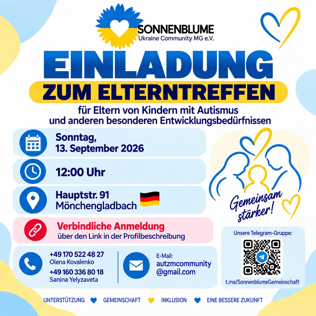 Meeting for Parents of Children with Autism and Developmental Needs